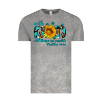 Cloud Rock with god all things are possible sunflower Vintage Tee - AdoDesignShop