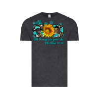 Vintage Black with god all things are possible sunflower Vintage Tee - AdoDesignShop