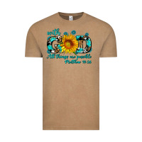 Vintage Coffee with god all things are possible sunflower Vintage Tee - AdoDesignShop