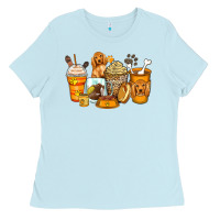Baby Blue cocker spaniel coffee cups Ladies Tee - Zillion Design Studio