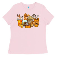 Bubblegum Pink cocker spaniel coffee cups Ladies Tee - Zillion Design Studio
