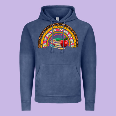 Back To School Rainbow Vintage Hoodie Designed By Adodesignshop