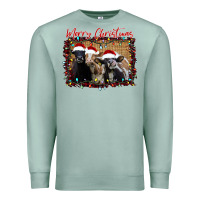 Seafoam Merry Christmas Cows Premium Sweatshirt - Bettercallsaul