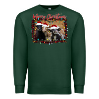 Sports Green Merry Christmas Cows Premium Sweatshirt - Bettercallsaul
