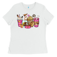 White Chihuahua coffee cups Ladies Tee - Zillion Design Studio