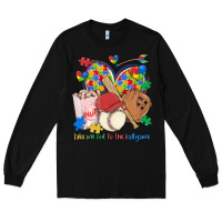 Black take me out to the ballgame  autism baseball Long Sleeve Tee - MaliasSmallBusiness
