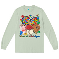 Matcha take me out to the ballgame  autism baseball Long Sleeve Tee - MaliasSmallBusiness