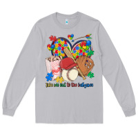 Moon Dust take me out to the ballgame  autism baseball Long Sleeve Tee - MaliasSmallBusiness