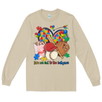 Mushroom take me out to the ballgame  autism baseball Long Sleeve Tee - MaliasSmallBusiness
