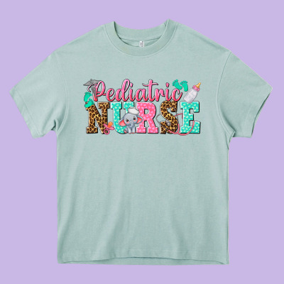 Pediatric Nurse Heavy Core Tee Designed By Texasbilliewilder