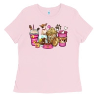Bubblegum Pink Chihuahua coffee cups Ladies Tee - Zillion Design Studio
