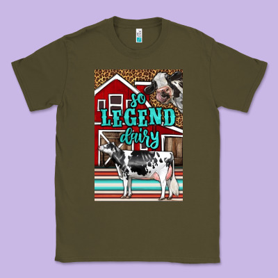 Western So Legend Dairy Holstein Cow Classic Tee Designed By Lillyallendesigns