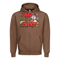 Chestnut i love being a nanny Zipper Hoodie - MaliasSmallBusiness