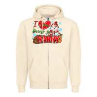 Sandshell i love being a nanny Zipper Hoodie - MaliasSmallBusiness
