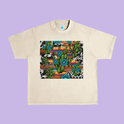 Cactus Gemstone Urban Heavy Tee Designed By Adodesignshop