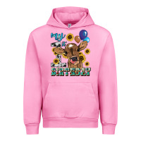 Fuchsia Pink My first Birthday baby cow sunflower Urban Hoodie - HowdyJamesFarm