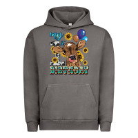 Pigment Tornado My first Birthday baby cow sunflower Urban Hoodie - HowdyJamesFarm