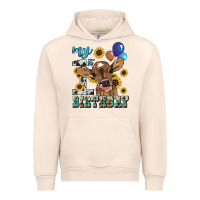 Sandshell My first Birthday baby cow sunflower Urban Hoodie - HowdyJamesFarm