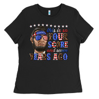 Black this is so four score and seven years ago Ladies Tee - texasbilliewilder