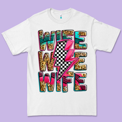 Race Wife Wife Wife Lightningbolt Premium Tee Designed By Zillion Design Studio