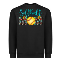 Black western leopard  sunflowers glitter mom softball Heavyweight Sweatshirt - Artiststas