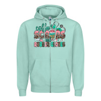 Seafoam coffee scrubs and rubber gloves Zipper Hoodie - MaliasSmallBusiness