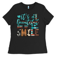 Black it’s a beautiful day to smile Ladies Tee - JahusDesignShop
