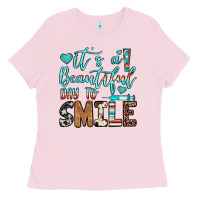 Bubblegum Pink it’s a beautiful day to smile Ladies Tee - JahusDesignShop