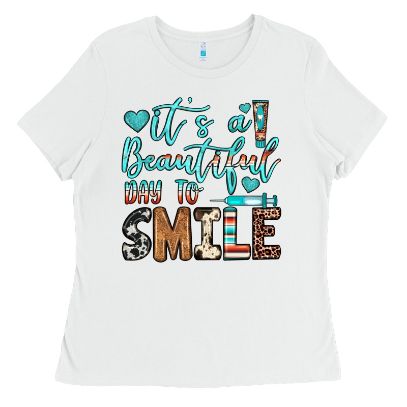 It’s A Beautiful Day To Smile Ladies Tee by JahusDesignShop | Teevron