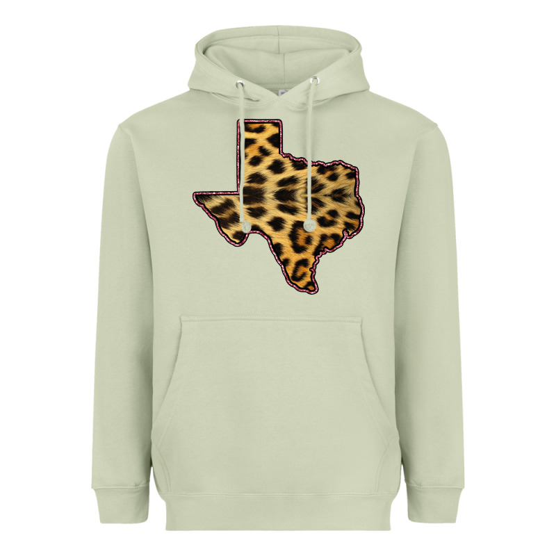 Western Texas Map Leopard Pattern Heavyweight Hoodie by Bettercallsaul | Teevron