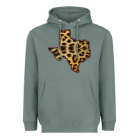 Sage Western Texas Map Leopard Pattern Heavyweight Hoodie - Bettercallsaul