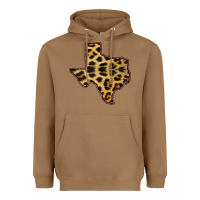 Toasted Coconut Western Texas Map Leopard Pattern Heavyweight Hoodie - Bettercallsaul