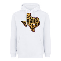 White Western Texas Map Leopard Pattern Heavyweight Hoodie - Bettercallsaul