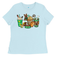Baby Blue yorkshire terrier coffee cups Ladies Tee - Zillion Design Studio