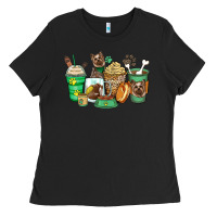Black yorkshire terrier coffee cups Ladies Tee - Zillion Design Studio