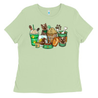 Matcha yorkshire terrier coffee cups Ladies Tee - Zillion Design Studio