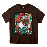 African American Santa Joy Heavy Core Tee | Teevron
