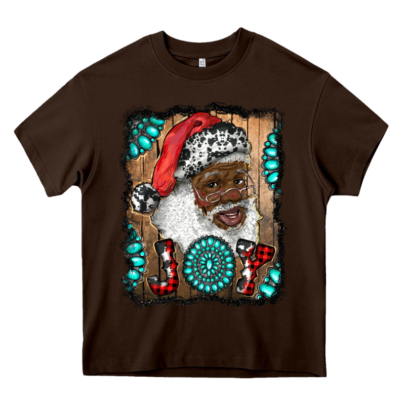 African American Santa Joy Heavy Core Tee by RanaPortraitStore | Teevron