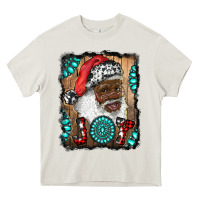 Cream african american santa joy Heavy Core Tee - RanaPortraitStore