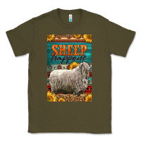 Army Green Western Sheep Happens Sunflowers Classic Tee - LillyAllenDesigns