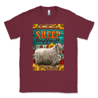 Burgundy Western Sheep Happens Sunflowers Classic Tee - LillyAllenDesigns