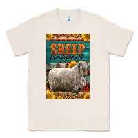 Natural Western Sheep Happens Sunflowers Classic Tee - LillyAllenDesigns