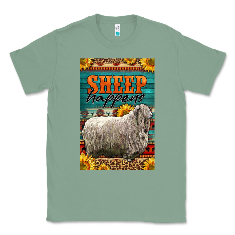 Western Sheep Happens Sunflowers Classic Tee by LillyAllenDesigns | Teevron