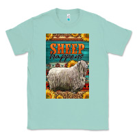 Seafoam Western Sheep Happens Sunflowers Classic Tee - LillyAllenDesigns