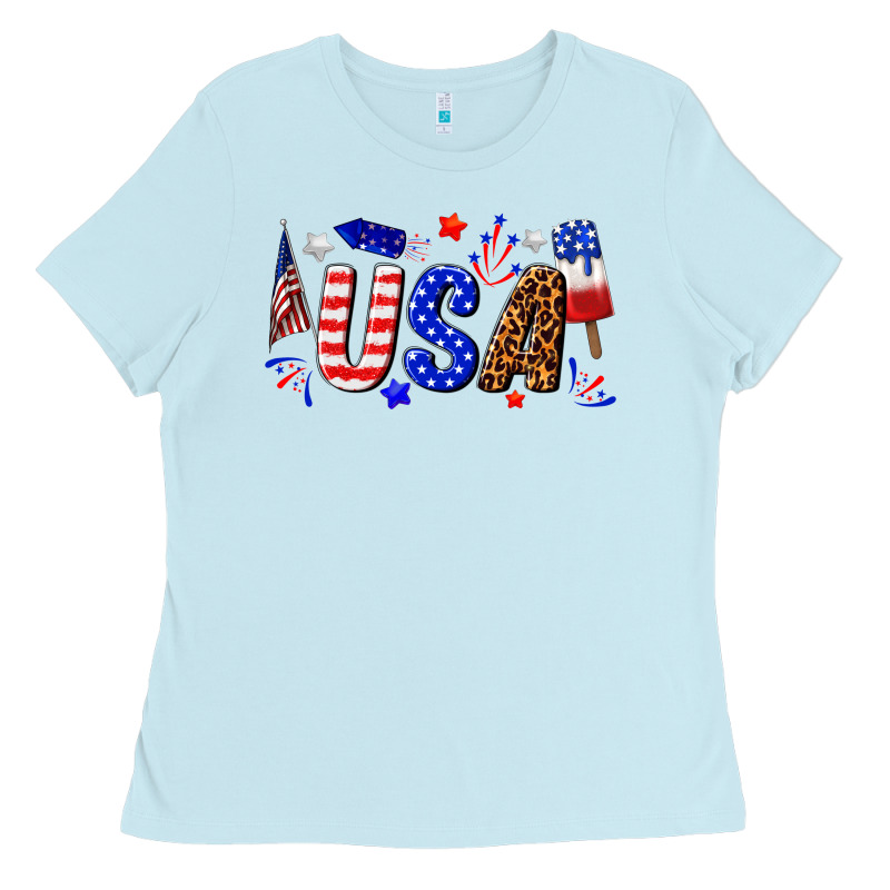 Usa 4th Of July Ladies Tee by texasbilliewilder | Teevron