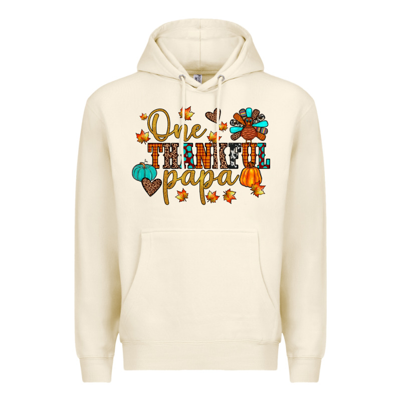 One Thankful Papa Premium Hoodie by JahusDesignShop | Teevron