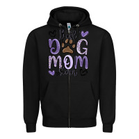 Black best dog mom ever Zipper Hoodie - MaliasSmallBusiness