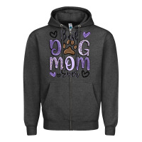 Charcoal Heather best dog mom ever Zipper Hoodie - MaliasSmallBusiness