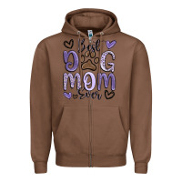 Chestnut best dog mom ever Zipper Hoodie - MaliasSmallBusiness