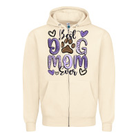 Sandshell best dog mom ever Zipper Hoodie - MaliasSmallBusiness